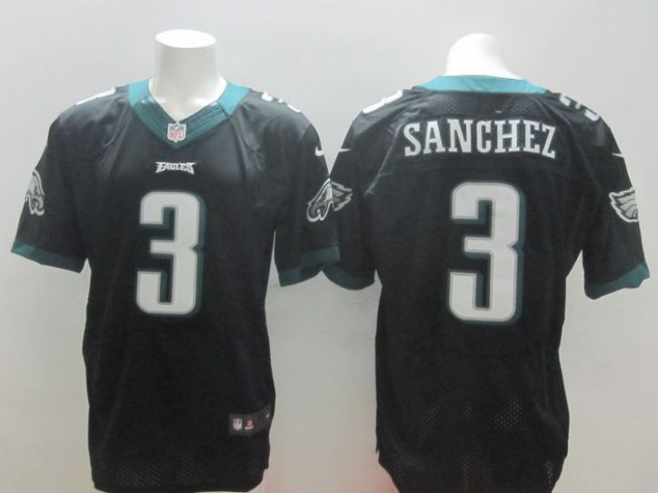 NFL Philadelphia Eagles #3 Sanchez black elite jersey->philadelphia eagles->NFL Jersey